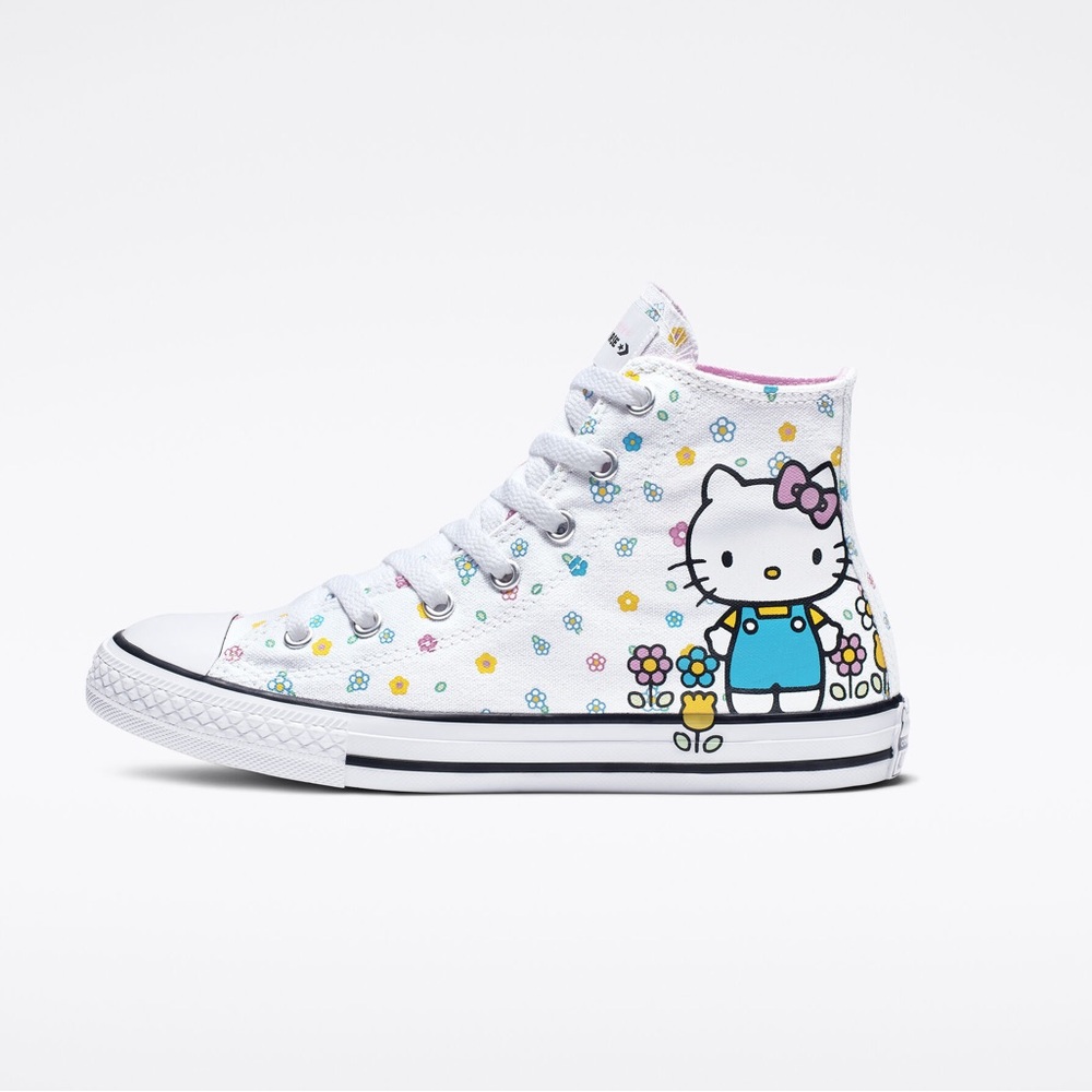 Hello kitty high top converse sneakers